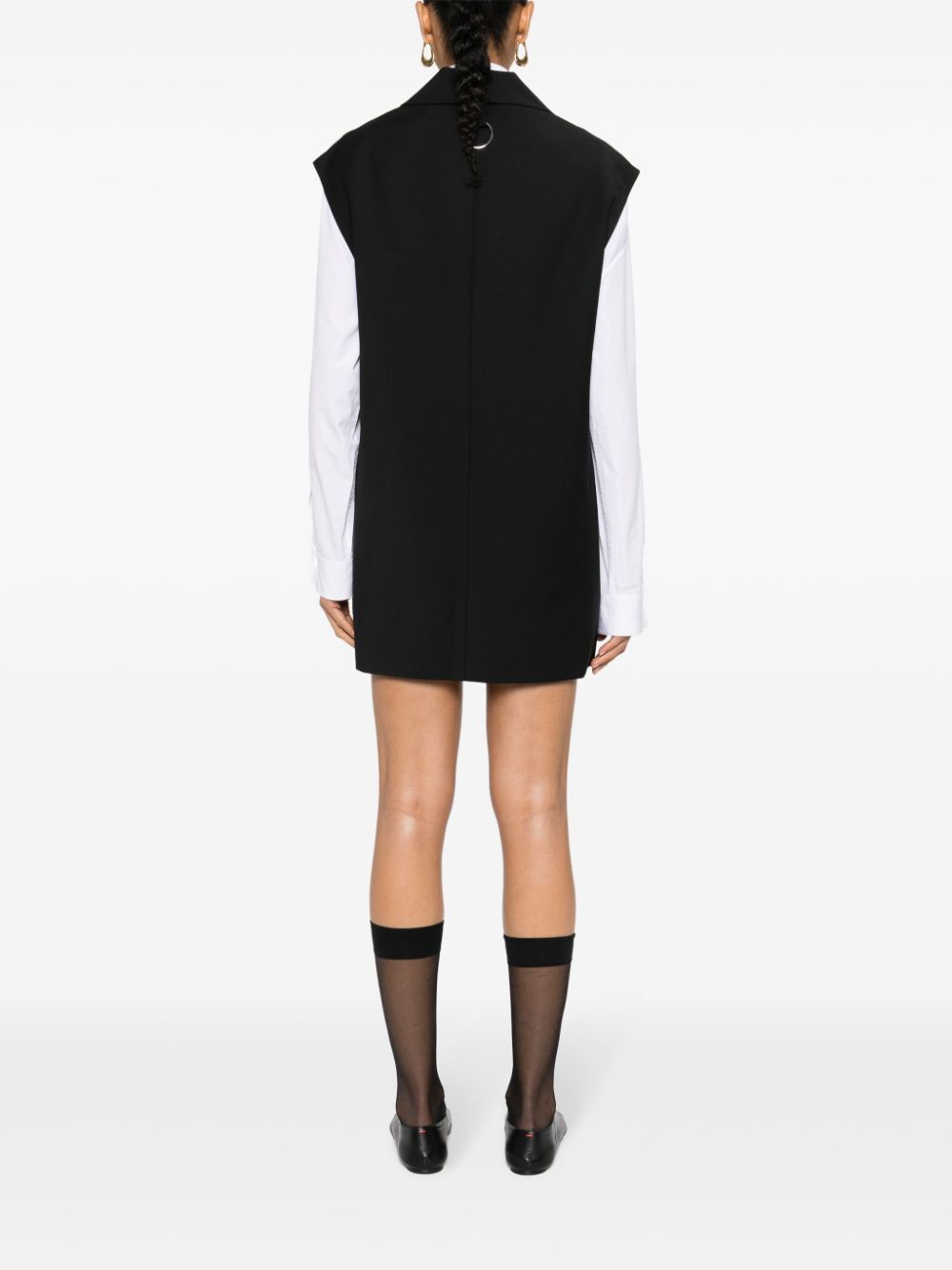 Shop Tibi Liam Single-breasted Vest In Black