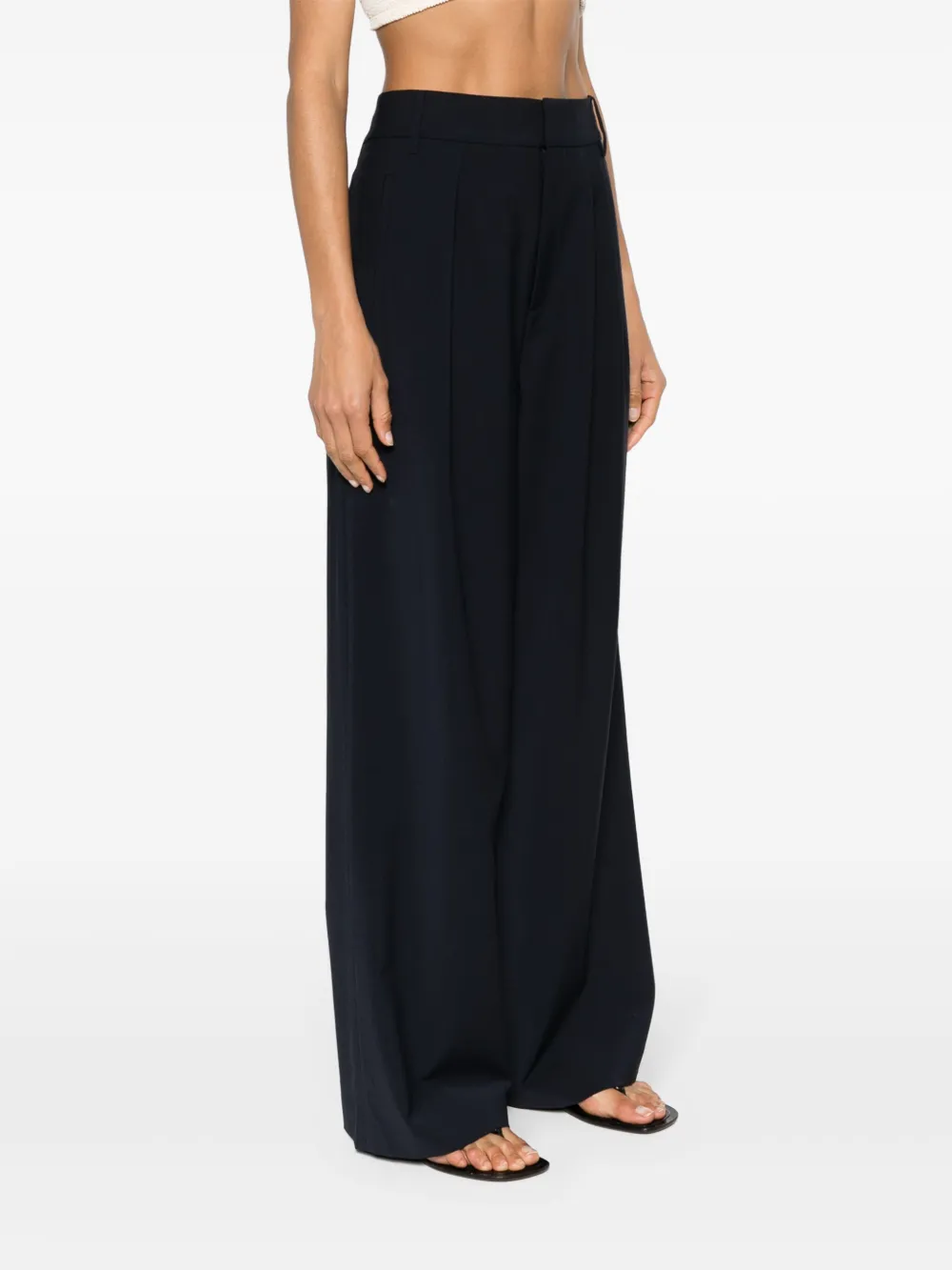 Shop Tibi Stella Palazzo Pants In Blue