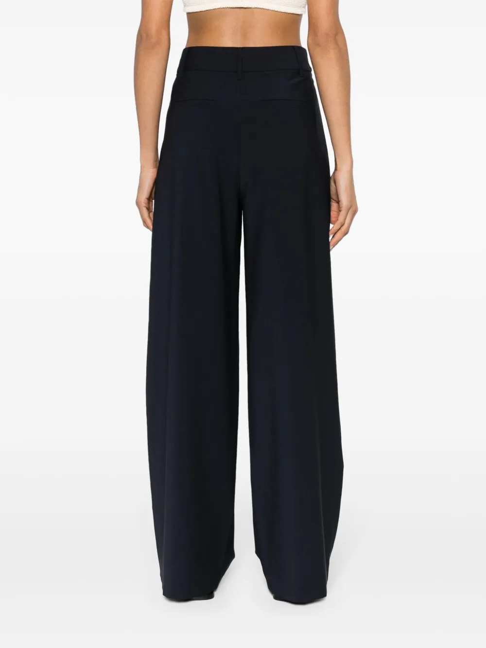 Shop Tibi Stella Palazzo Pants In Blue