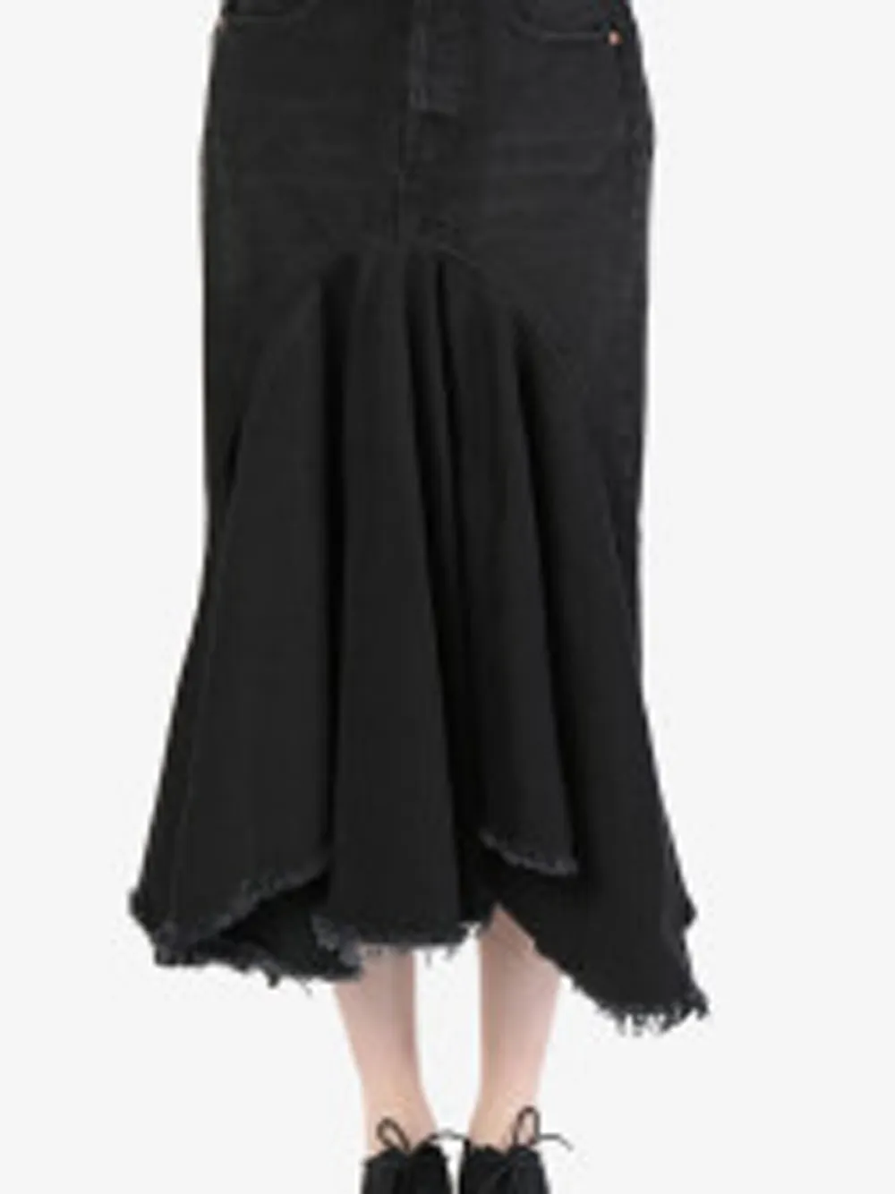 VETEMENTS denim midi skirt - Zwart