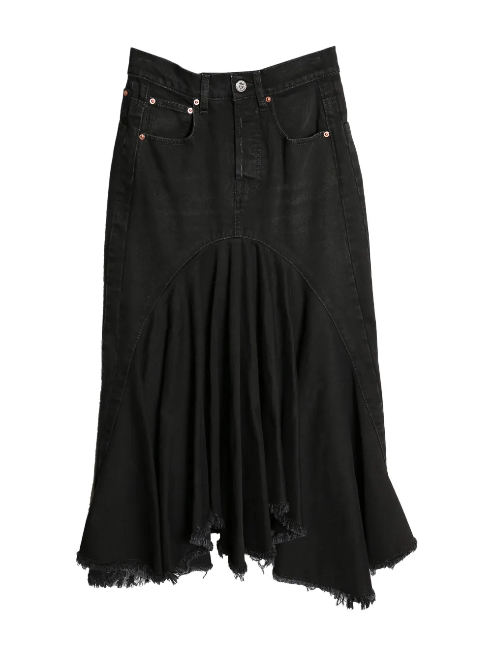 VETEMENTS Denim Midi Skirt Black FARFETCH
