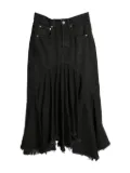 VETEMENTS denim midi skirt - Black