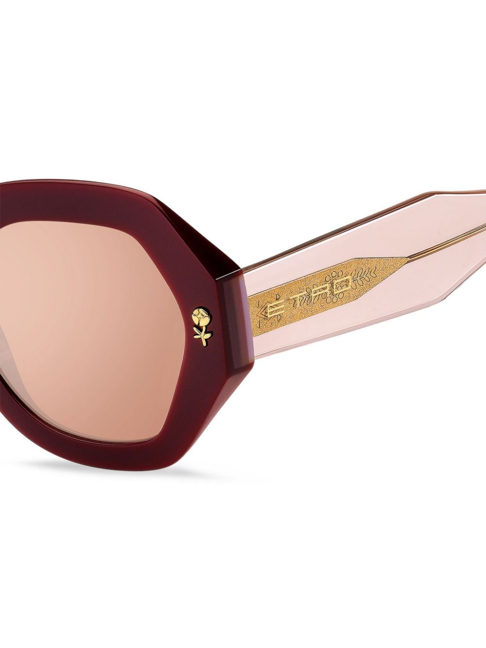 Shop Etro Mania Oversize-frame Sunglasses In Red