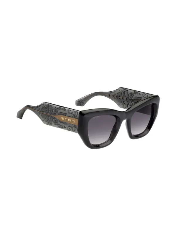 Etro Black Paisley Cat-Eye Sunglasses ETRO Paisley cat-eye Sunglasses | Grey | FARFETCH main image 3
