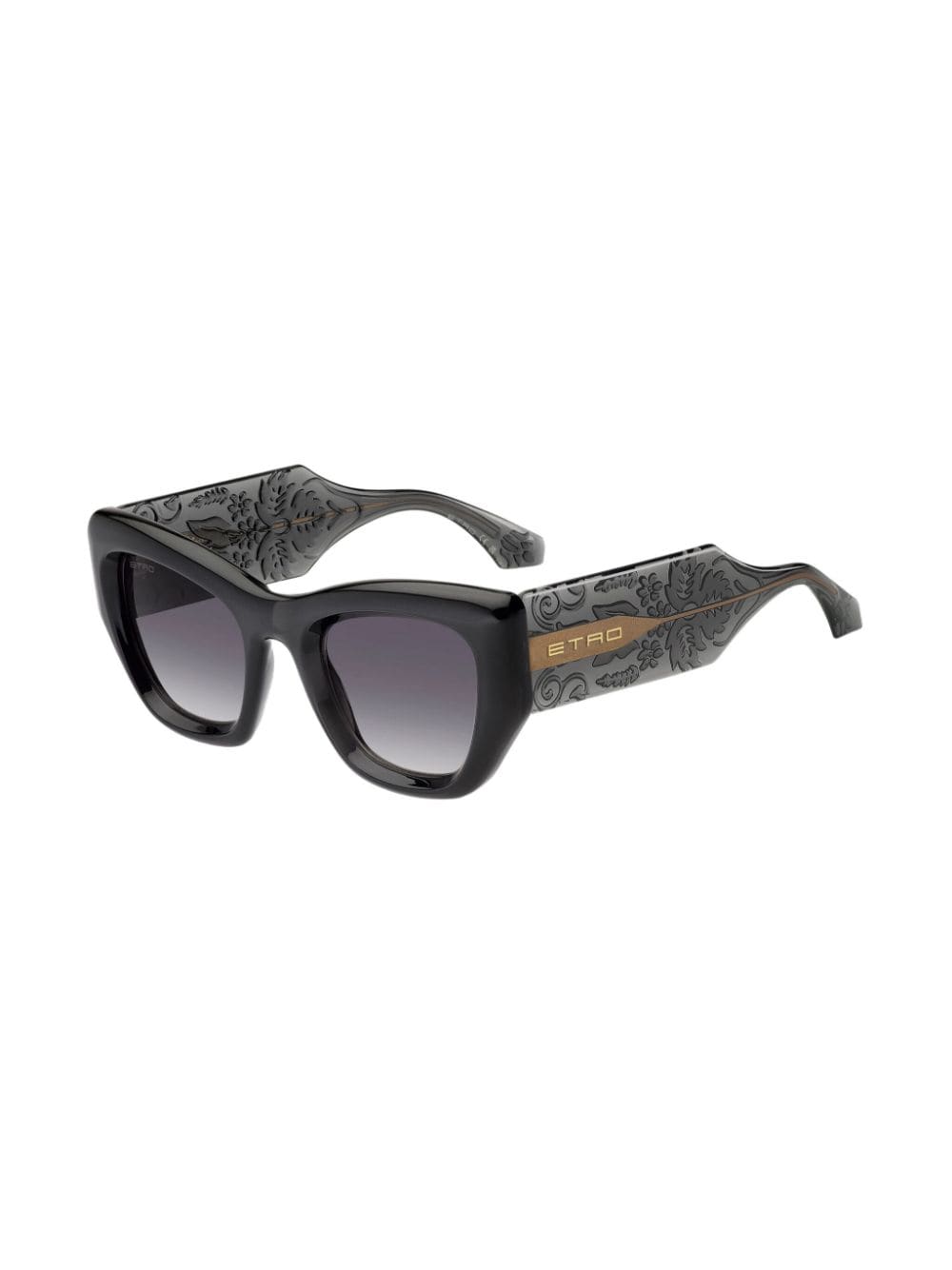 Shop Etro Paisley Cat-eye Sunglasses In Grey