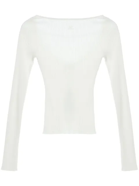 Courrèges scoop-back ribbed-knit top
