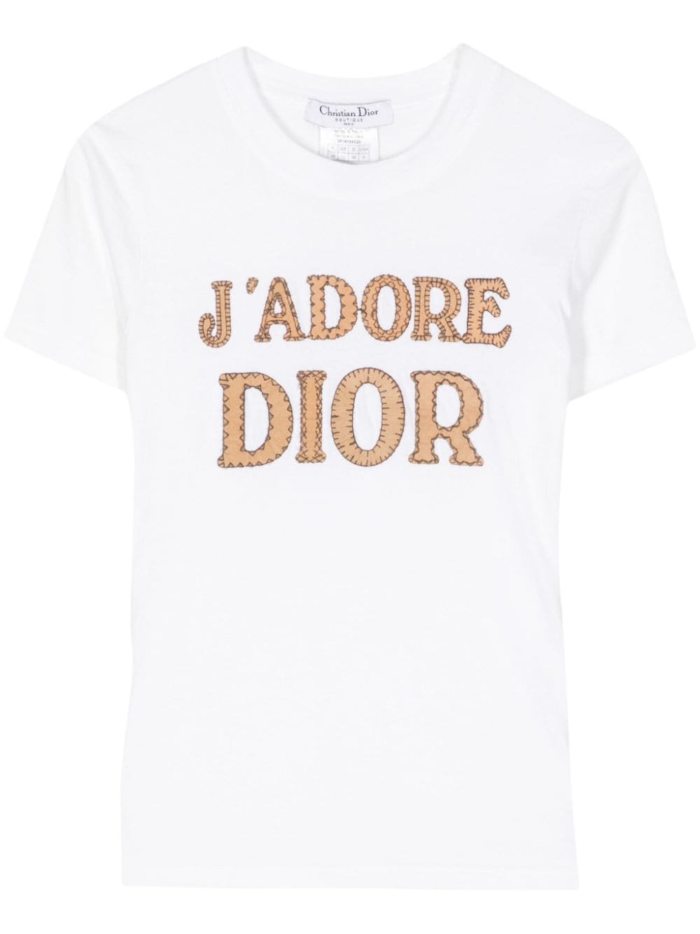 Pre-owned Dior J'adore  Cotton T-shirt In White
