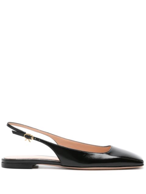 Gianvito Rossi square-toe slingback ballerina shoes Women