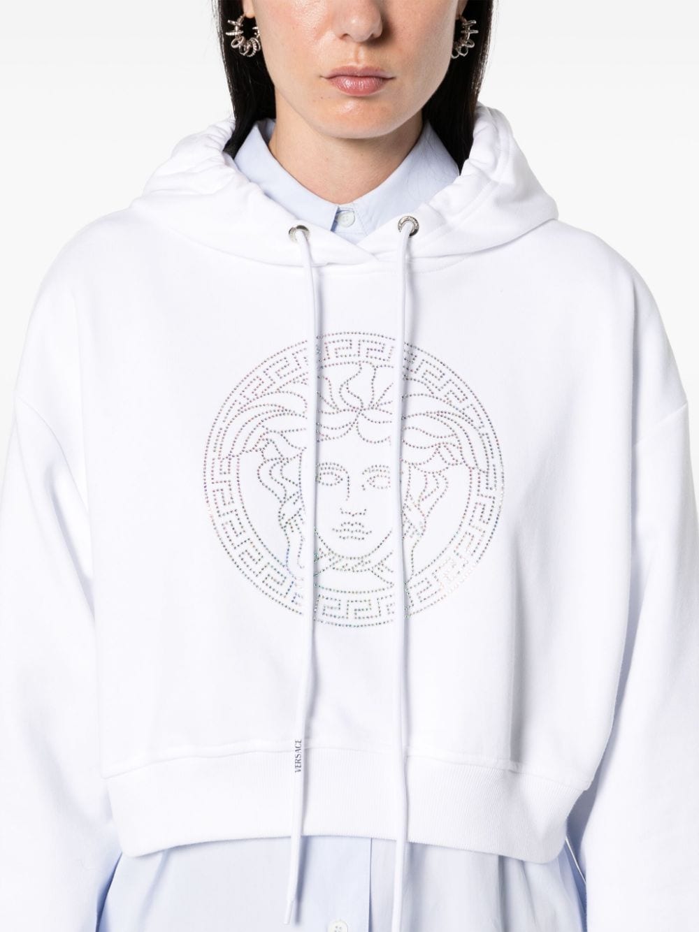 Versace Hoodie met Medusa patroon Wit