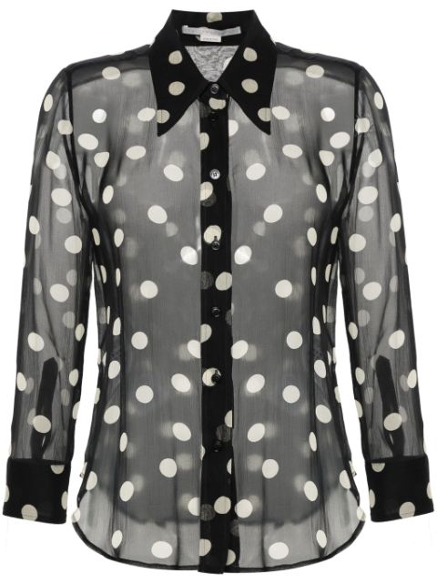 Stella McCartney polka-dot georgette shirt Women