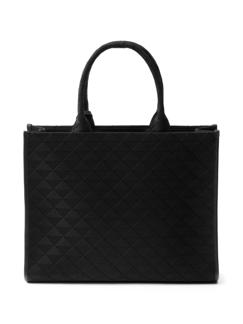 Shop Prada Large Triangle-logo Tote Bag In 黑色
