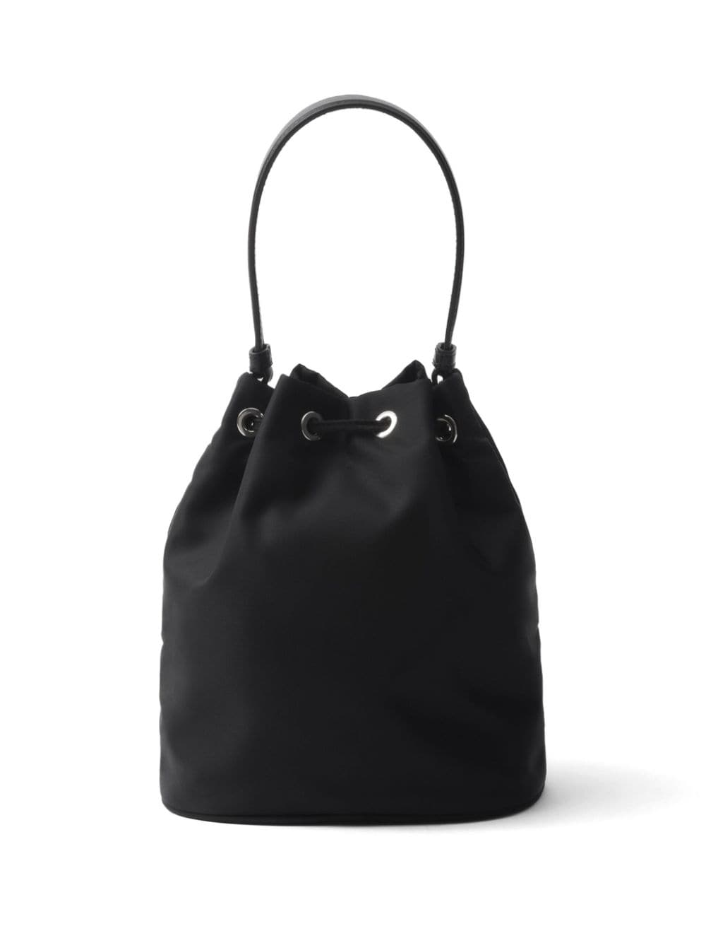 Shop Prada Mini Re-nylon Bucket Bag In Black