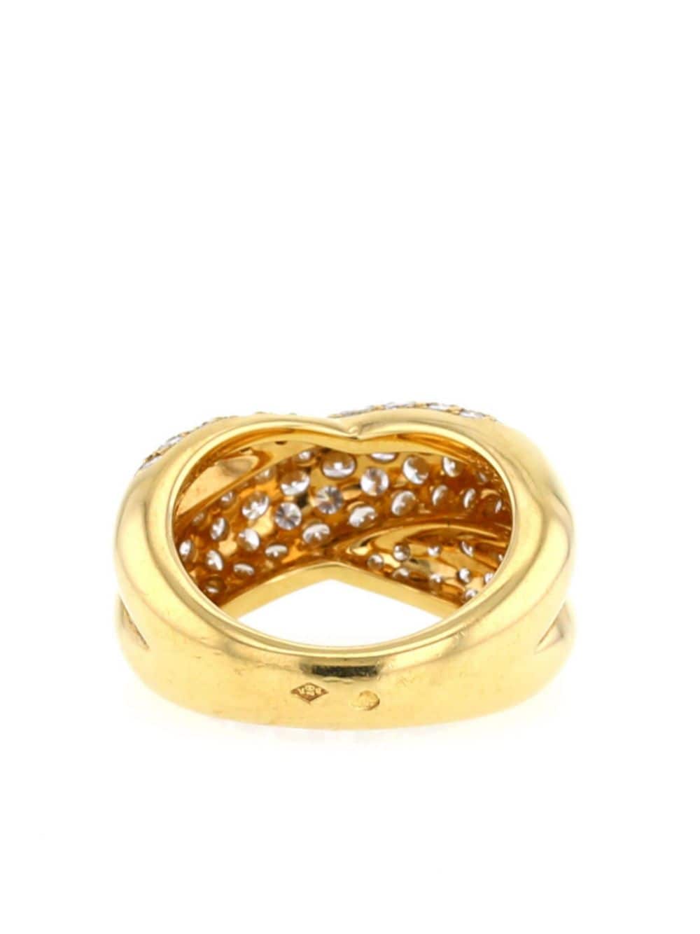 Pre-owned Cartier 1996 Yellow Gold Colisée Diamond Ring