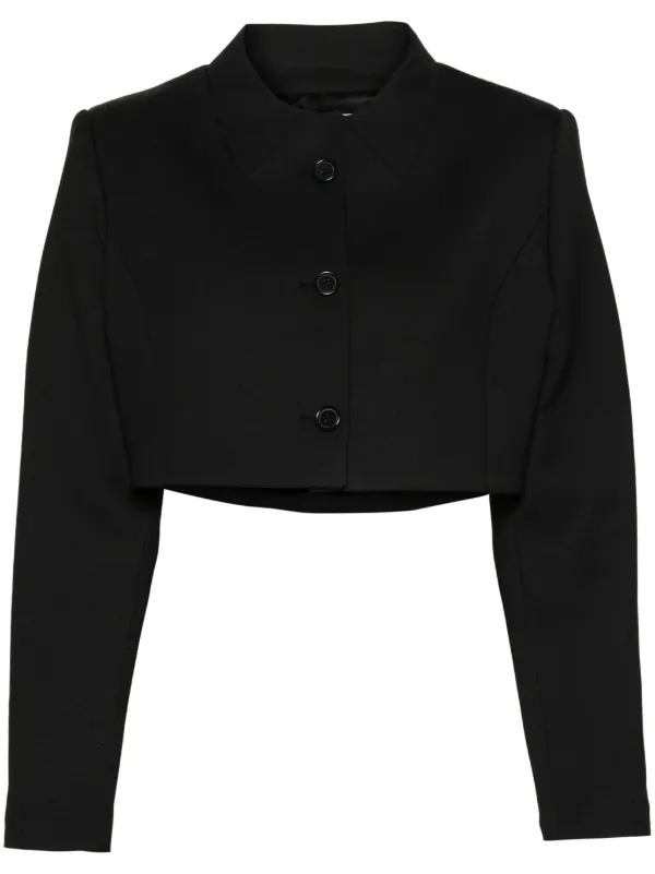 【関税込み】Coperni ブラック クロップド テーラードジャケット Coperni クロップド テーラードジャケット | ブラック | FARFETCH JP