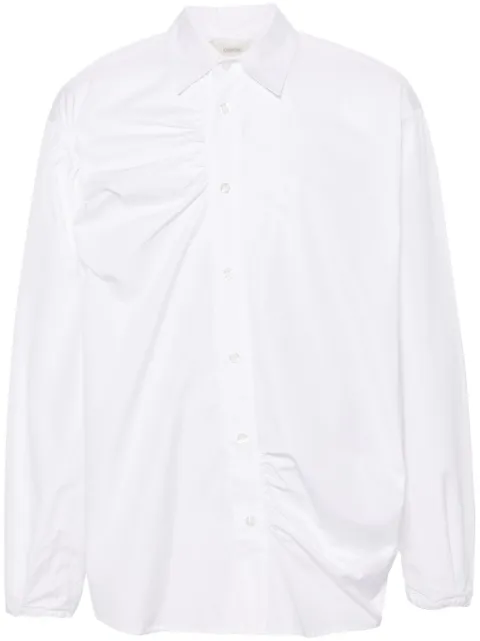 KUSIKOHC camisa de popelina fruncida