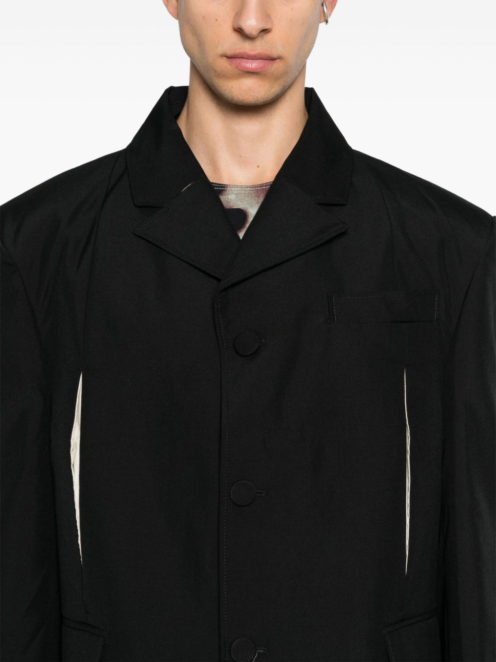 Shop Kusikohc Incission Blazer In Black