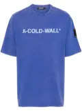 A-COLD-WALL* Overdye Logo cotton T-shirt - Blue