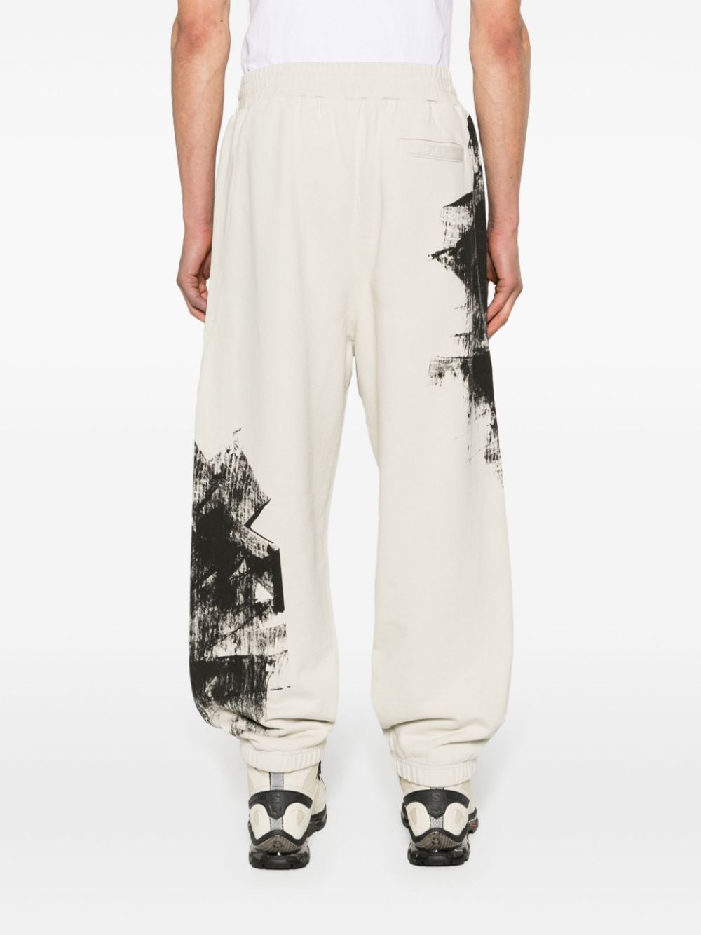Shop A-cold-wall* Brushstroke Cotton Track Pants In Neutrals
