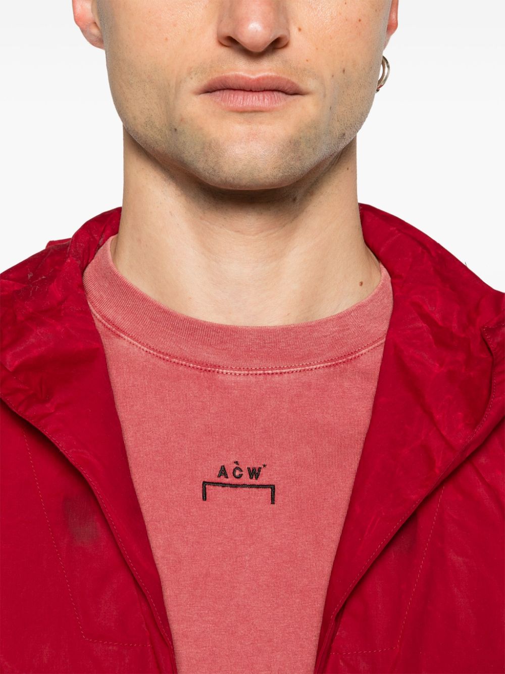 A-COLD-WALL* Essential katoenen T-shirt Rood