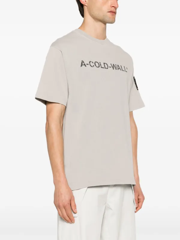 A-COLD-WALL* Overdye logo-print T-shirt | Grey | FARFETCH