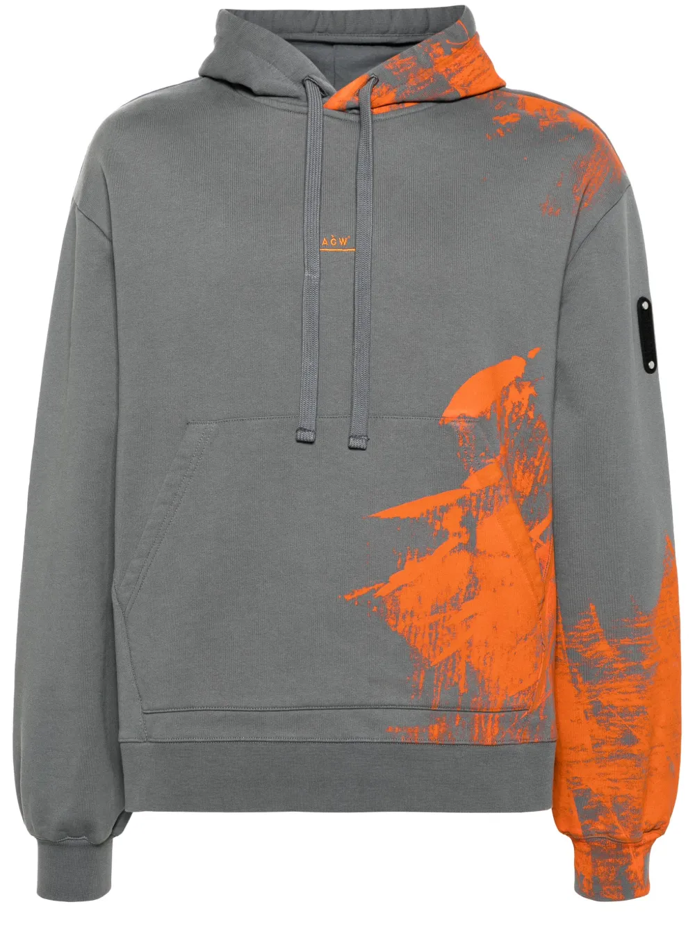 A-cold-wall* Brushstroke Cotton Hoodie In Grey