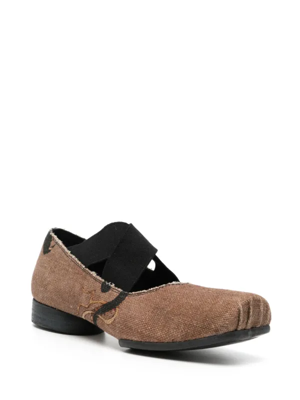 Uma Wang Printed Ballerina Shoes | ブラウン | FARFETCH JP