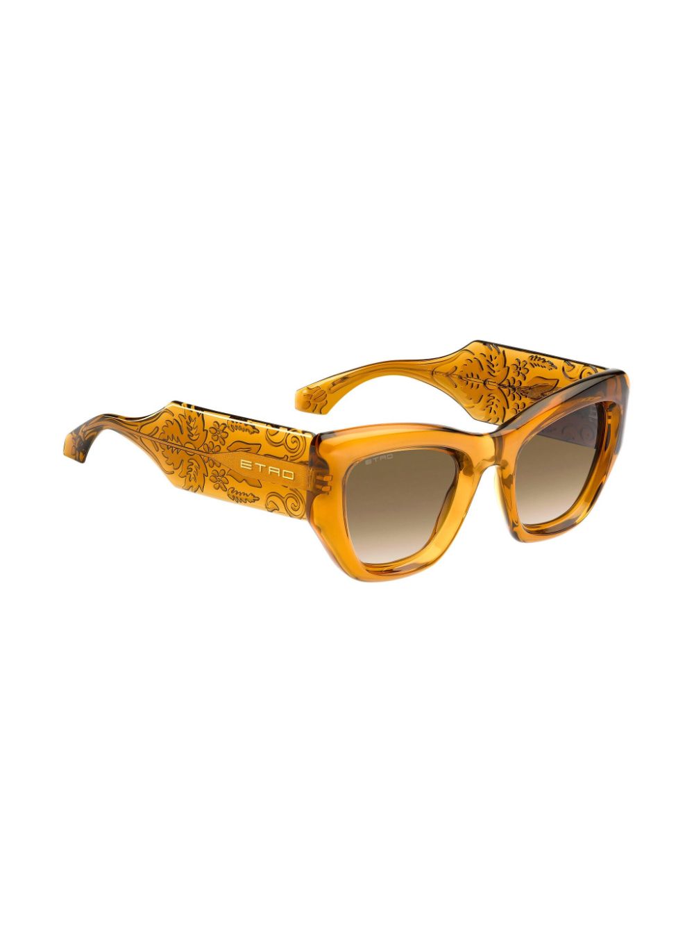 Shop Etro Paisley Cat-eye Sunglasses In Yellow