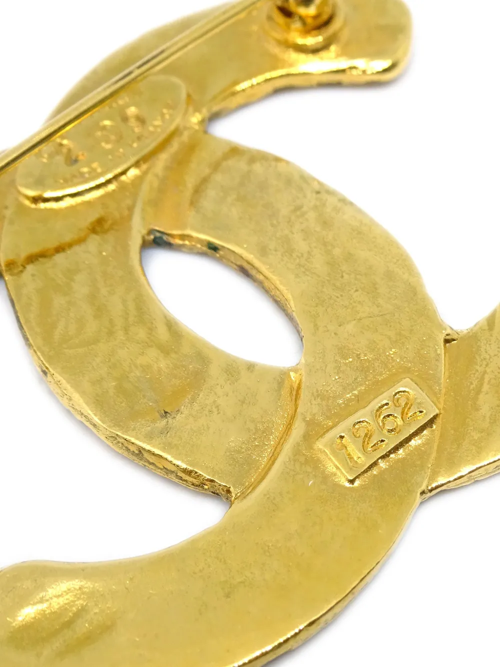 CHANEL Pre-Owned 1994 ココマーク マトラッセ ブローチ | ゴールド