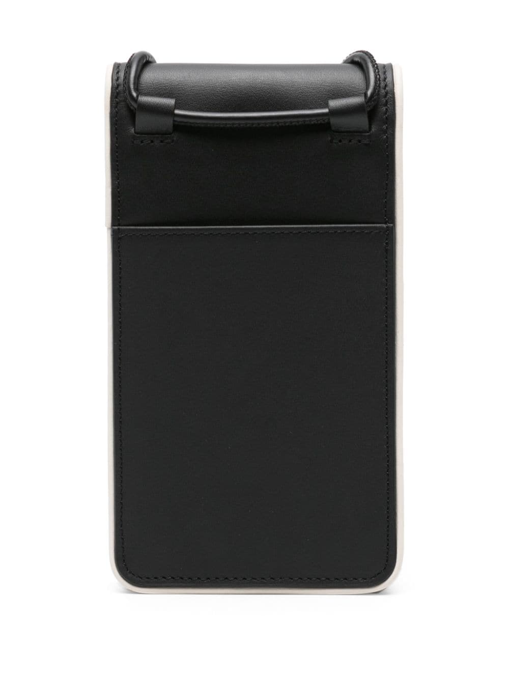 Shop Y-3 Logo-print Leather Phone Holder In Black