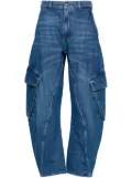 JW Anderson curved-seam tapered jeans - Blue