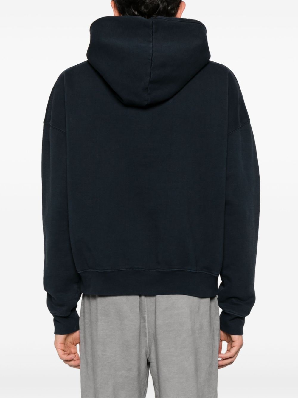 Shop Rhude Nautical-print Cotton Hoodie In Black