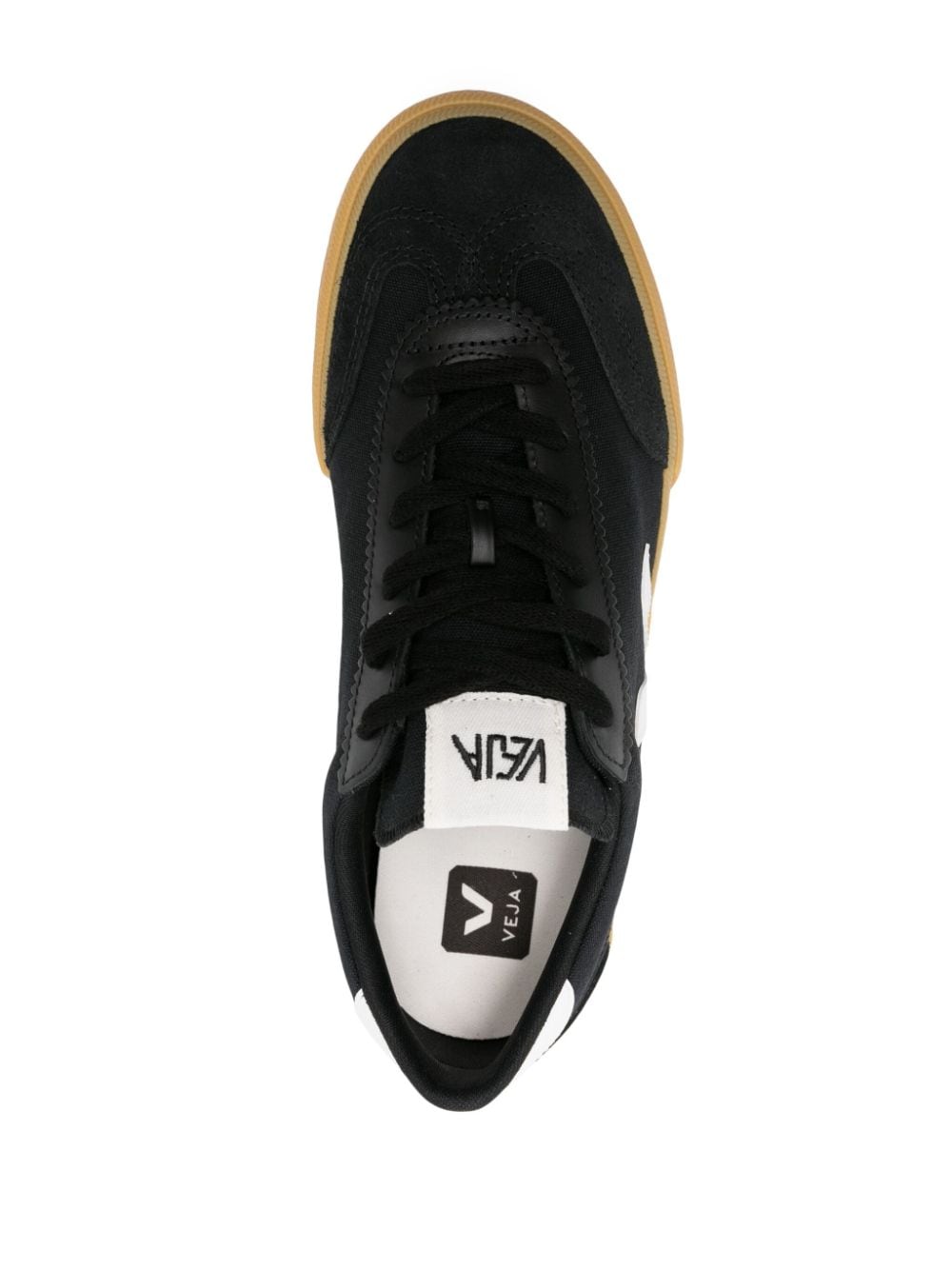 Shop Veja Volley Canvas Sneakers In Black