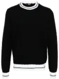 Versace Contrasto checkerboard-knit jumper - Black