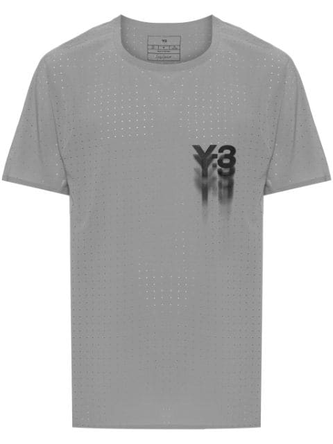 Y-3 logo印花穿孔T恤