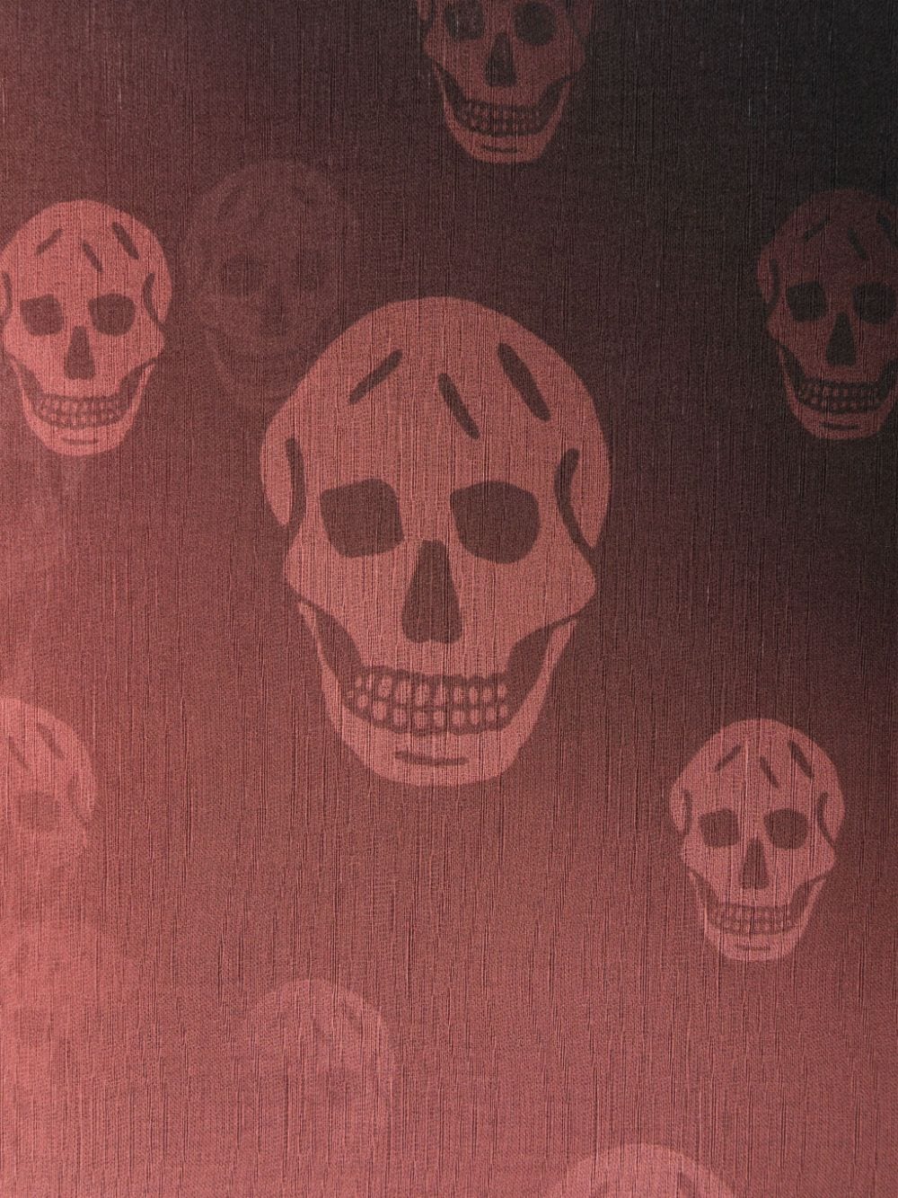 Shop Alexander Mcqueen Skull-print Ombré Scarf In Pink