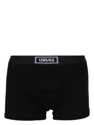 Versace ロゴ ボクサーパンツ | ブラック | FARFETCH JP
