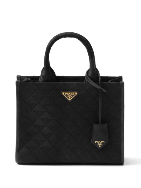 Prada medium triangle-logo tote bag