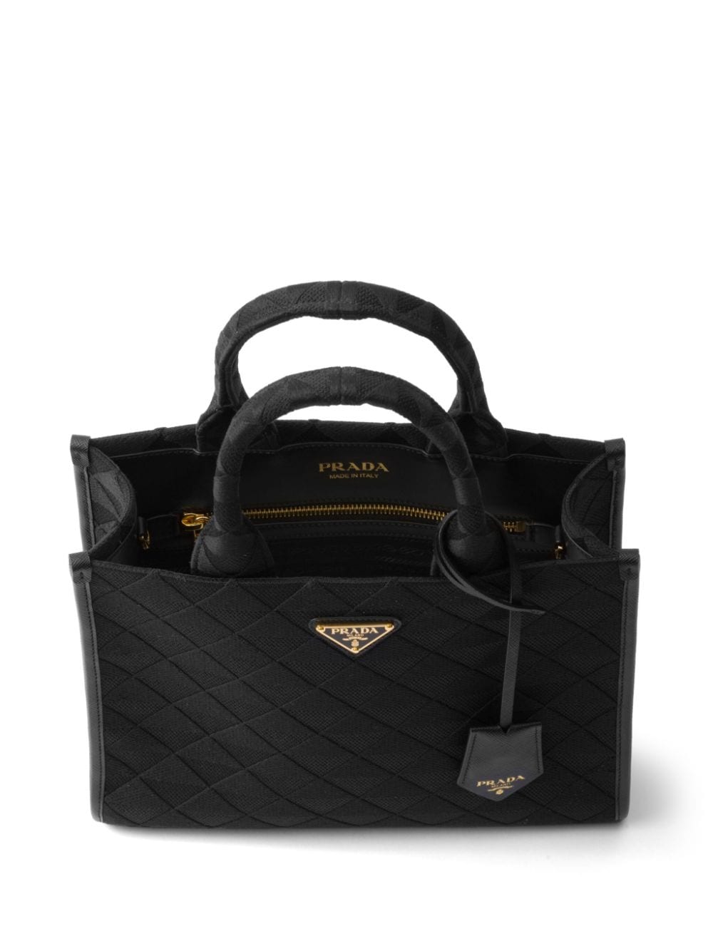 Shop Prada Medium Triangle-logo Tote Bag In 黑色