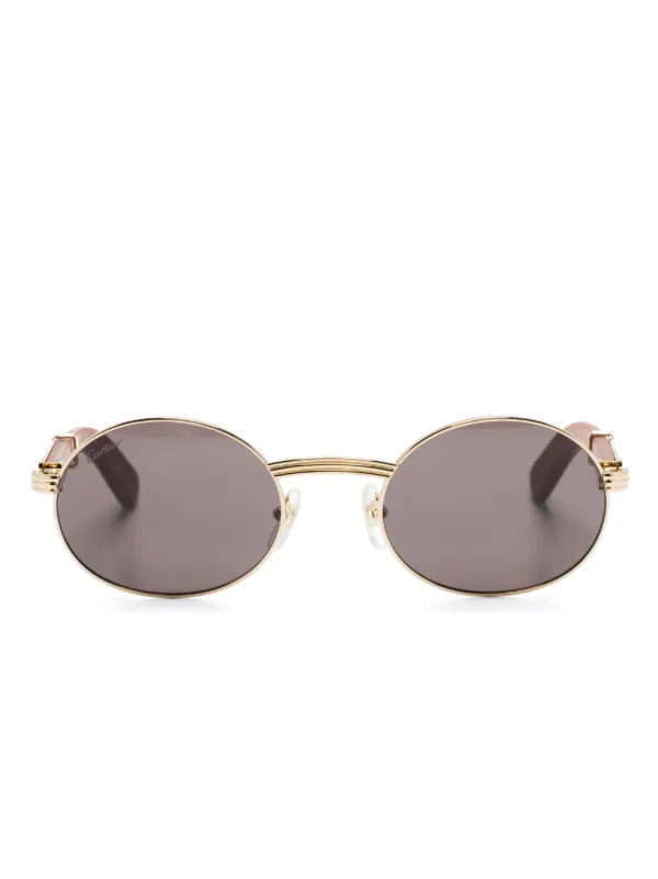 パ*ル様 Cartier ゴールドフレーム オーバル サングラス　度入り Cartier Eyewear オーバルフレーム サングラス | ゴールドトーン