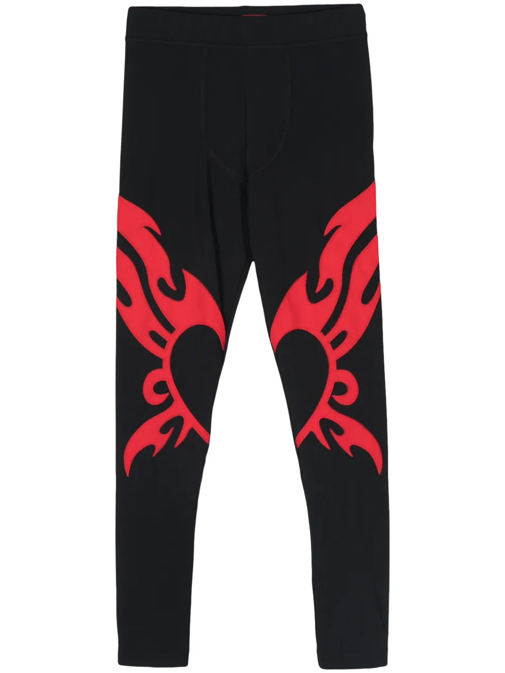 Kusikohc Heart-print Leggings In Black