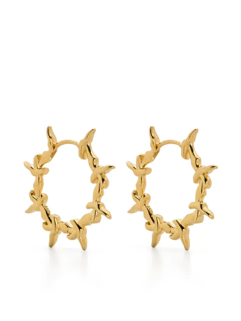 KUSIKOHC boucles d'oreilles Gold Thorn en argent sterling