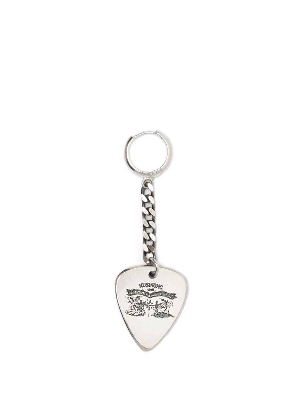 KUSIKOHC Orecchino con pendente Guitar Pick - Argento