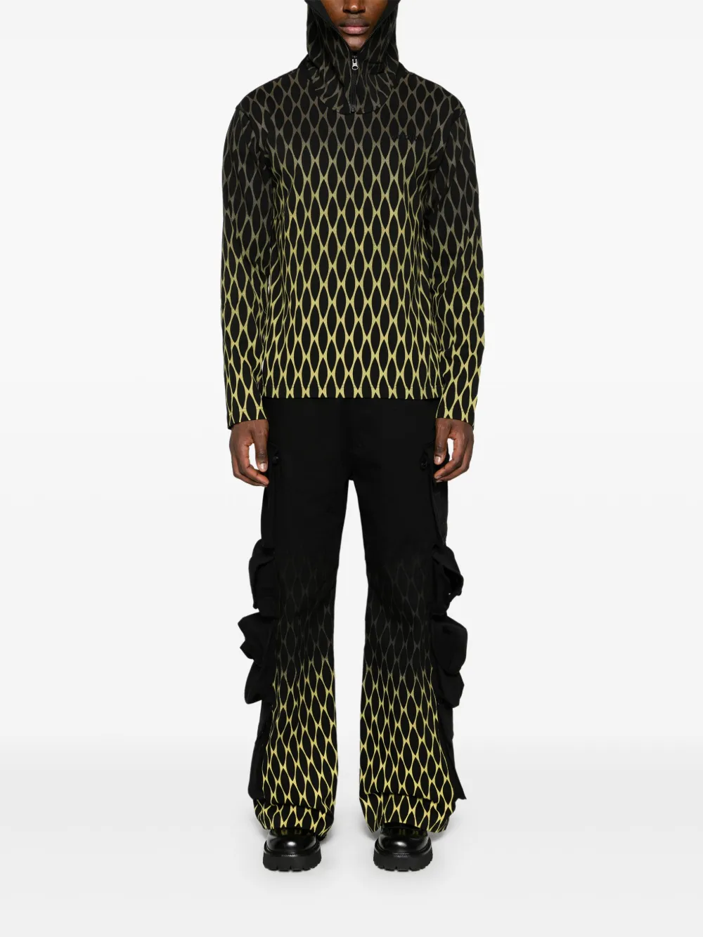 KUSIKOHC Pyjamabroek met geometrische print Zwart