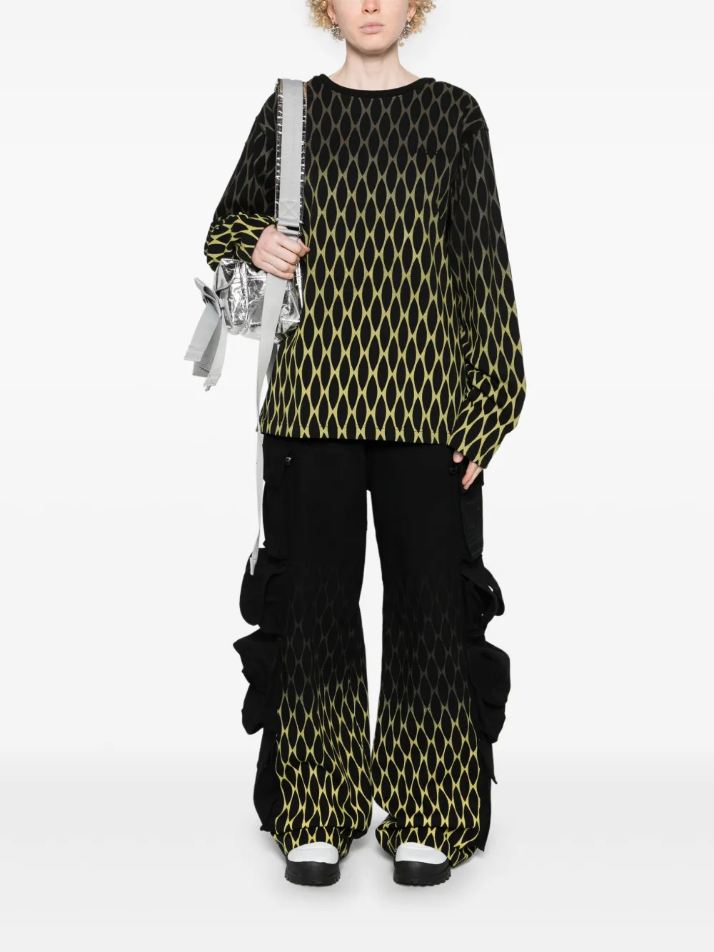 KUSIKOHC Pyjamabroek met geometrische print Zwart