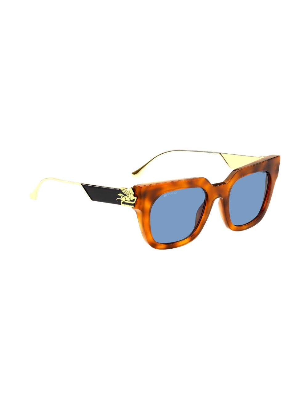Shop Etro Bold Pegaso Square-frame Sunglasses In Brown