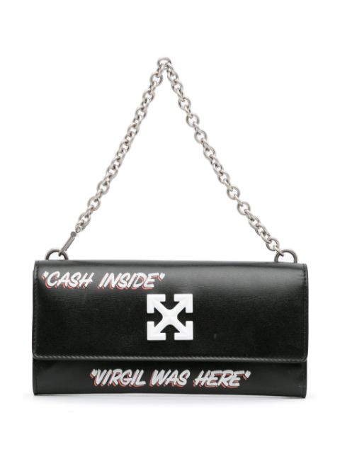 Off-White 2013 Off White Jitney Quote Wallet on Chain Women