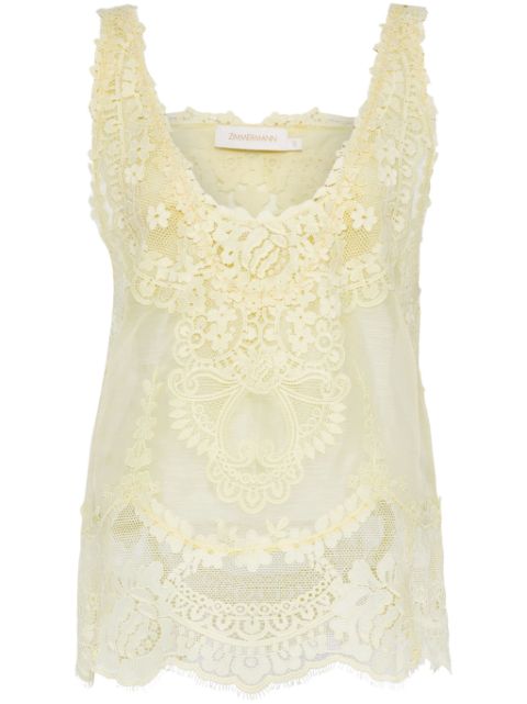 ZIMMERMANN Natura floral-lace tank top