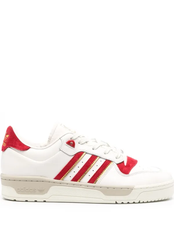 adidas gazelle silver green womens adidas Rivalry Low C Sneakers Core Black / White main image 0