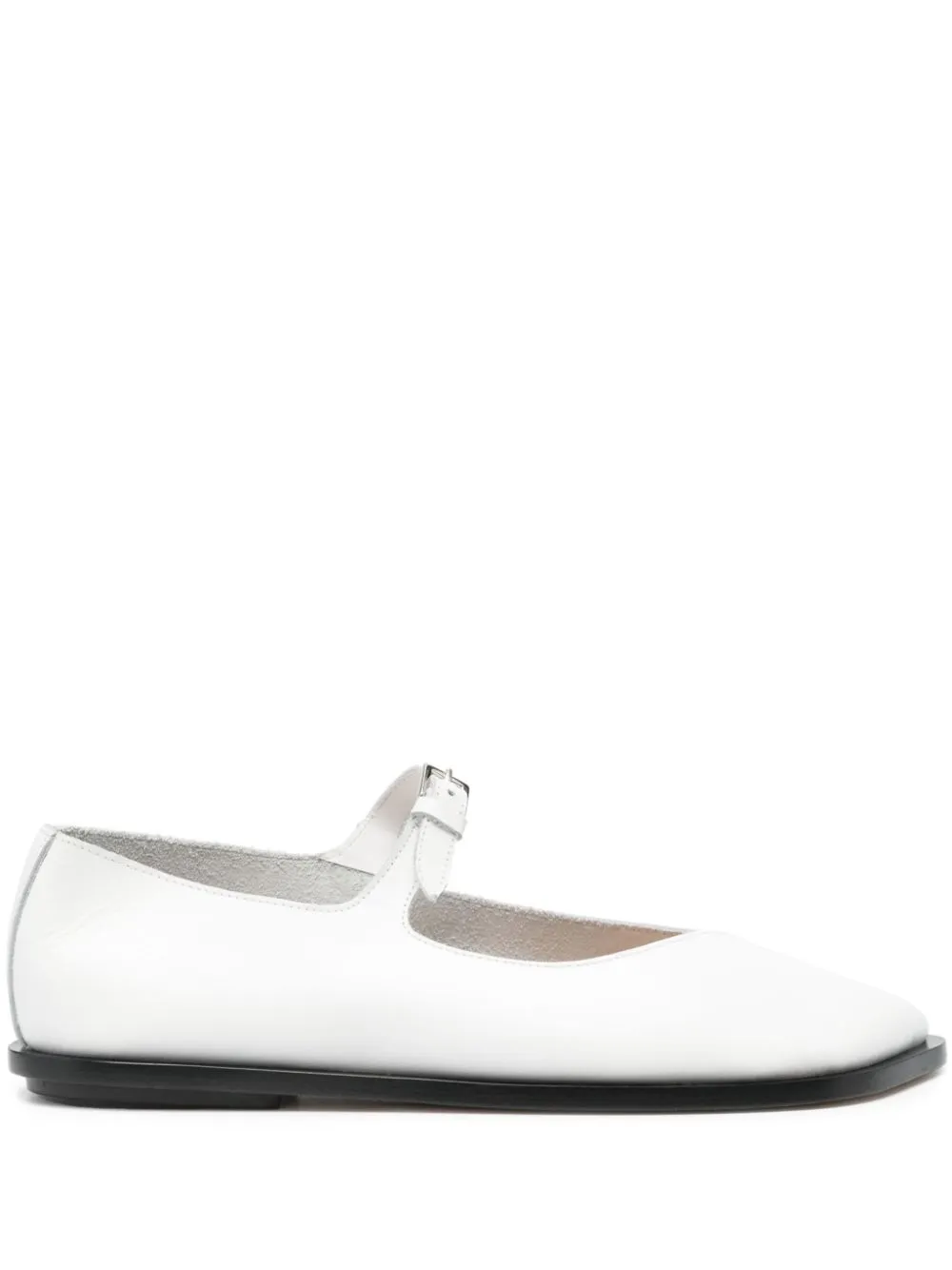 Shop Niccolò Pasqualetti Lea Leather Ballerina Shoes In White