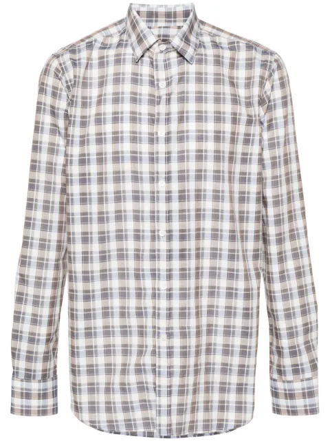 Canali long-sleeves checked shirt